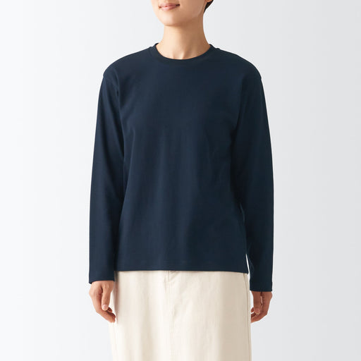 Women's Interlock Crew Neck Long Sleeve T-Shirt MUJI