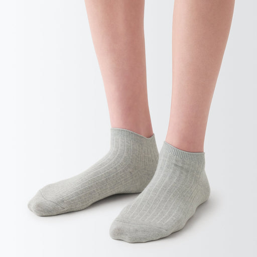 Right Angle Ribbed Sneaker Socks 21-27cm MUJI