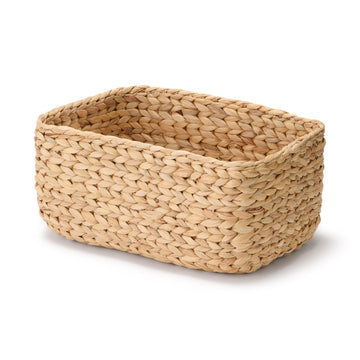 Water Hyacinth Basket - Rectangle - Medium W13.4 x D9.1 x H6.3" MUJI