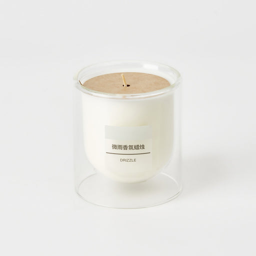 Scented Double Wall Glass Candle - Light Rain MUJI