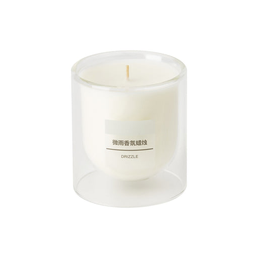 Scented Double Wall Glass Candle - Light Rain MUJI