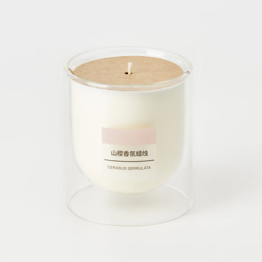 Scented Double Wall Glass Candle - Cherry Blossom MUJI