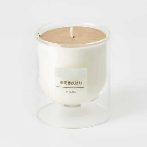 Scented Double Wall Glass Candle - Slight Rain MUJI