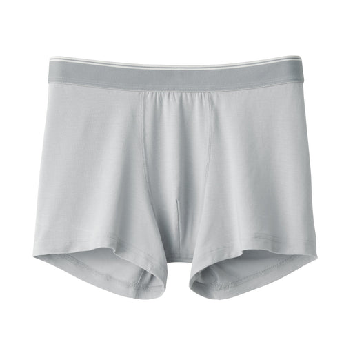 Men's Smooth Low Rise Boxer Brief Light Gray MUJI