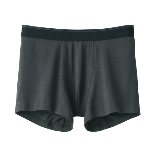 Men's Smooth Low Rise Boxer Brief Dark Gray MUJI