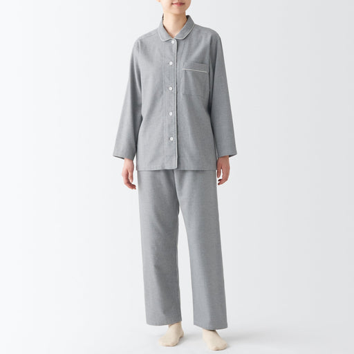 #oldjan -imported- Women's Side Seamless Flannel Pajamas MUJI