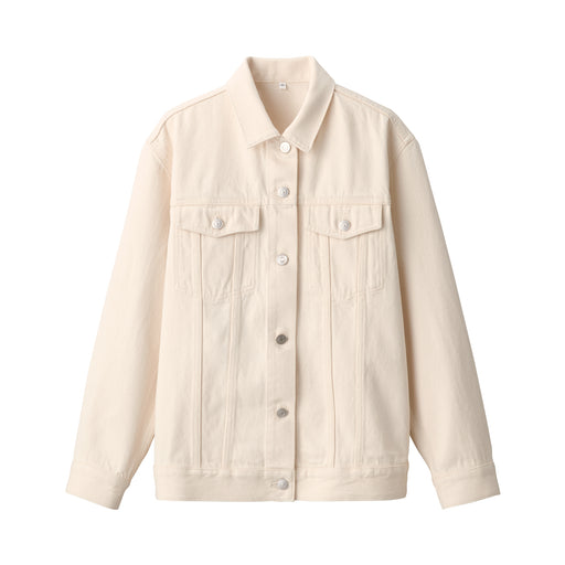 Women's Washed Denim Jacket - Natural Natural MUJI