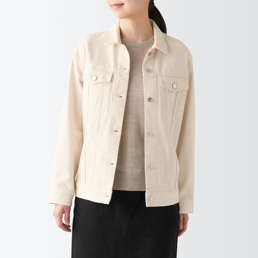 Women's Washed Denim Jacket - Natural MUJI