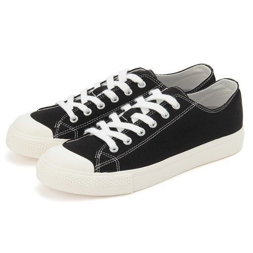 Water Repellent Cushioned Sneakers with Laces Black MUJI