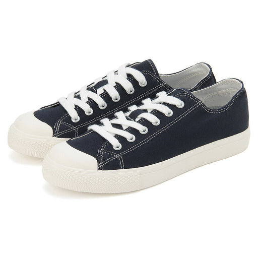 Water Repellent Cushioned Sneakers with Laces Navy MUJI