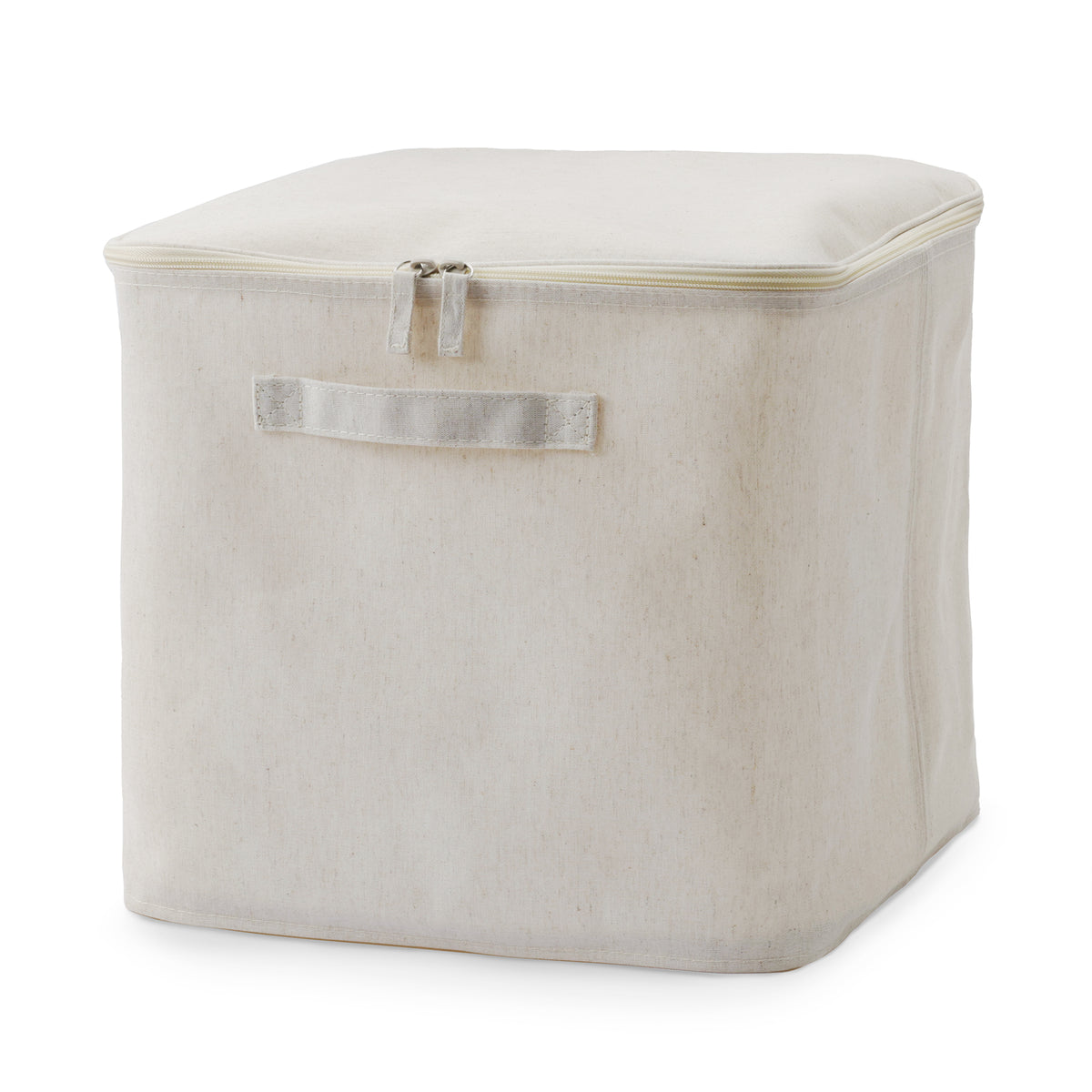 Polyester Linen Soft Box with Lid Large | Storage Boxes | MUJI USA