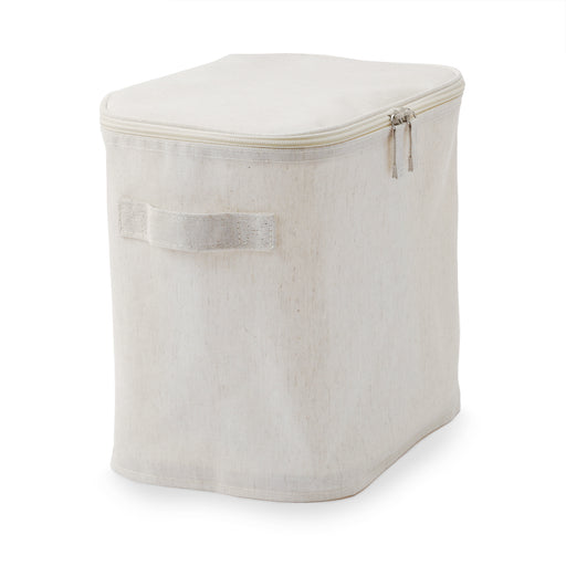 #Po list - Polyester Linen Soft Box Rectangle with Lid - Half Medium KG0S6A2A MUJI
