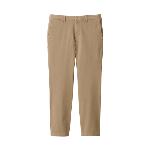 Men's 4-Way Stretch Chino Slim Pants (L30") Beige MUJI