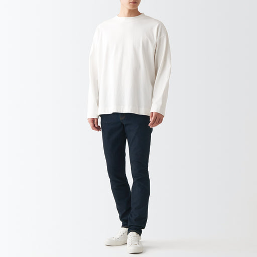 Men's Super Stretch Denim Skinny Pants Dark Navy (L32") MUJI