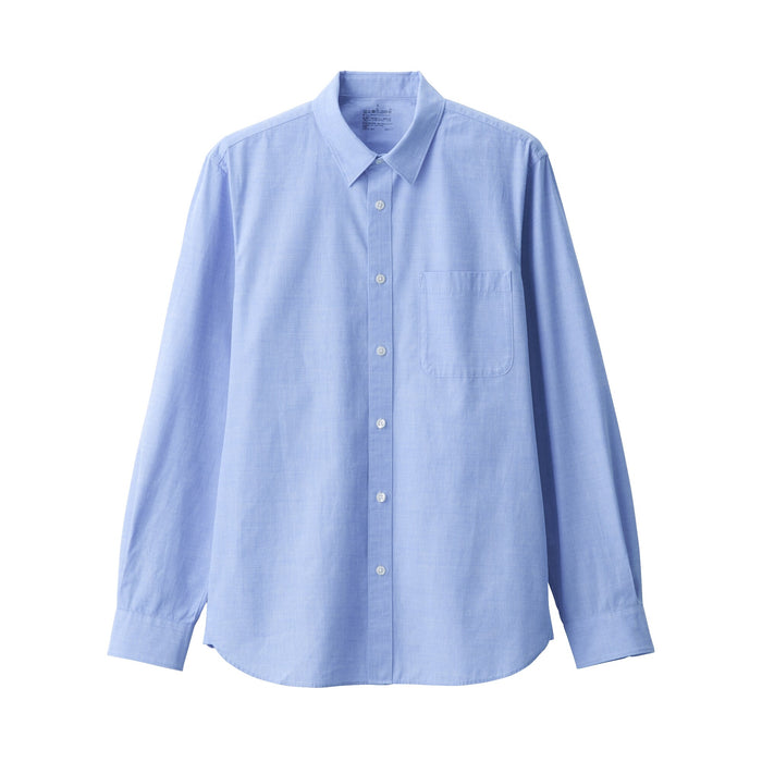 muji dress shirt Men's Washed Broad Shirt