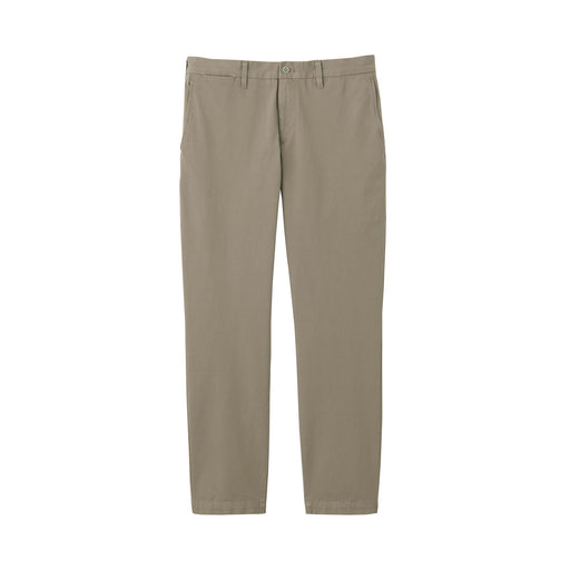 Men's 4-Way Stretch Chino Slim Pants (L30") Grayish Brown MUJI