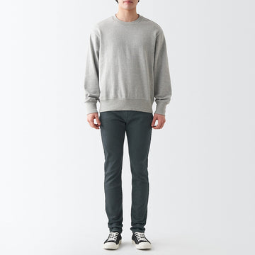 Men's Super Stretch Denim Skinny Pants Charcoal Gray (L30") MUJI