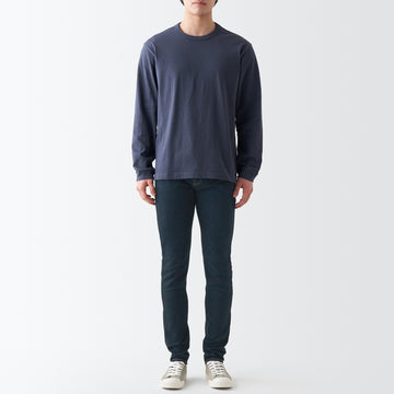 Men's Super Stretch Denim Skinny Pants Dark Navy (L 32inch / 82cm) MUJI