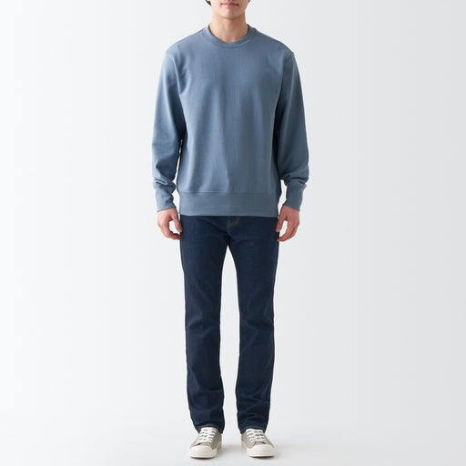 Men's Stretch Denim Slim Pants Dark Navy (L32") MUJI