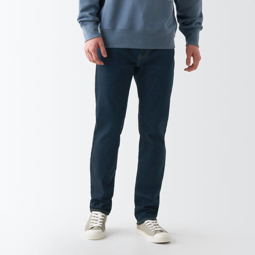 Men's Stretch Denim Slim Pants Dark Navy (L32") MUJI