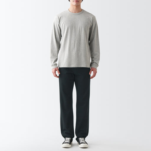 Men's Denim Regular Fit Pants Black (L 32inch / 82cm) MUJI