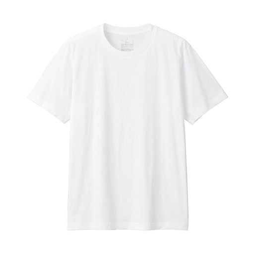 Men's Washed Jersey Crew Neck Short Sleeve T-Shirt White MUJI