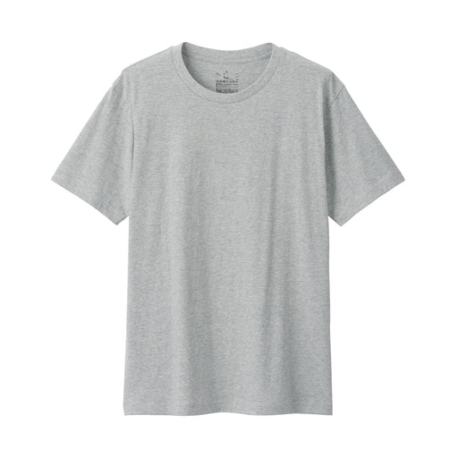 Men's Washed Jersey Crew Neck Short Sleeve T-Shirt Gray MUJI