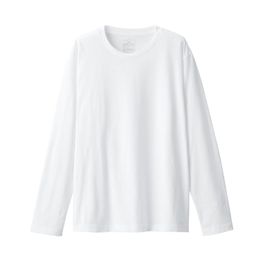 Men's Washed Jersey T-Shirt White MUJI