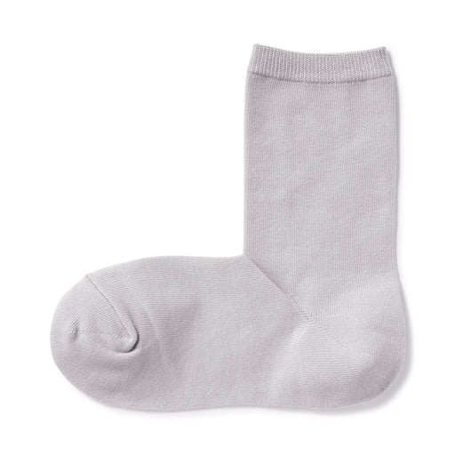 Right Angle 3 Layer Loose Top Socks Light Silver Gray MUJI