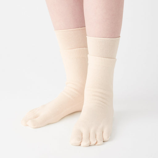 Right Angle 5-Toe Socks for Layering - 24.0cm (US W7.5/M6) - 2 Pairs MUJI
