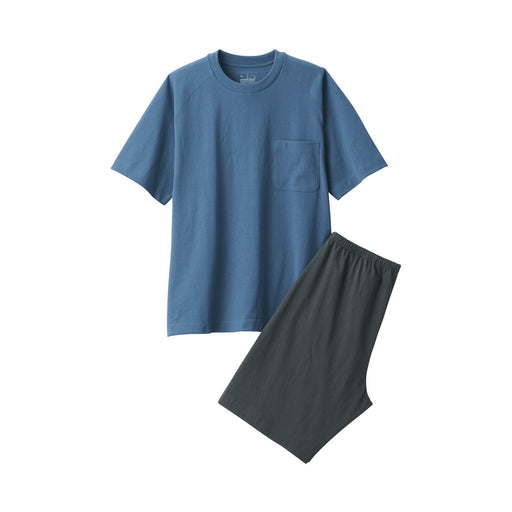 #oldjan (KAT) [IMPORT] - Men's Short Sleeve Loungewear Set FBB3923s Blue MUJI