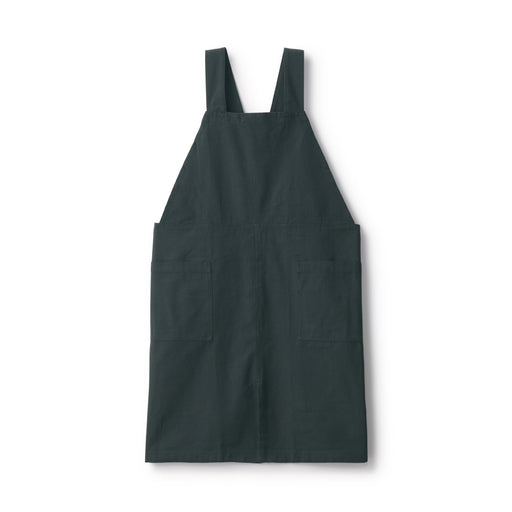 Plain Weave Cotton Shoulder Strap Apron - Dark Grey MUJI