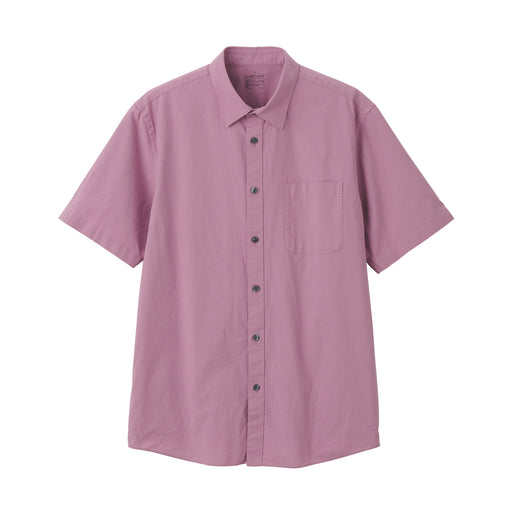 Men's Washed Broadcloth Short Sleeve Shirt Smoky Pink MUJI
