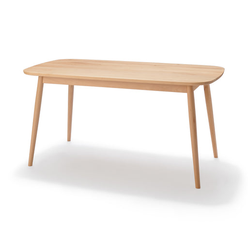 [HD] Beech Wood Table with Round Legs - W 59.1" MUJI