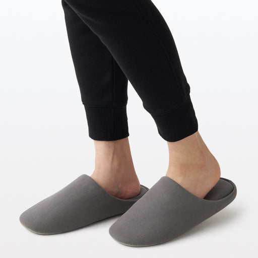#deleted Cotton Plain Weave Insole Slippers JKAB5F3S Dark Gray MUJI