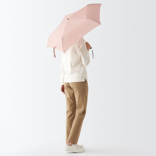 Lightweight All Weather Foldable Umbrella Apricot MUJI