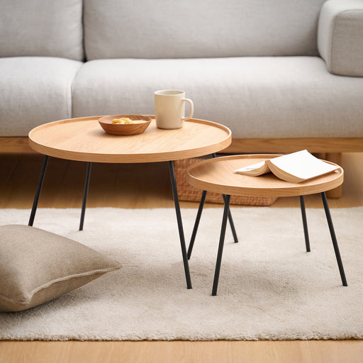 #wk 48 - Oak Round Low Table Set KBI3CC3S MUJI
