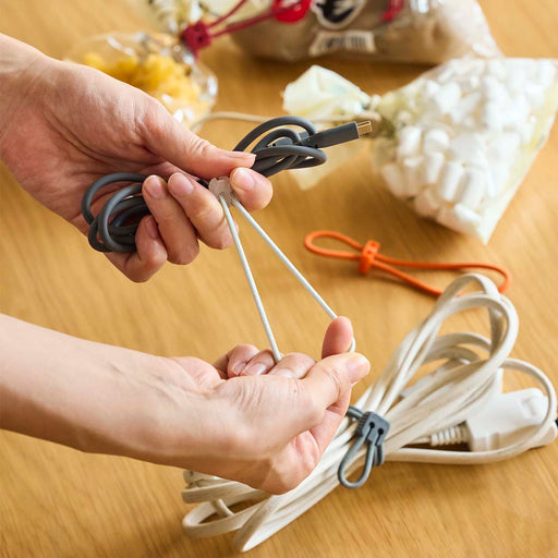 Rubber Tie-Down Strap 3 Pack - Orange, Light Gray, Dark Gray MUJI