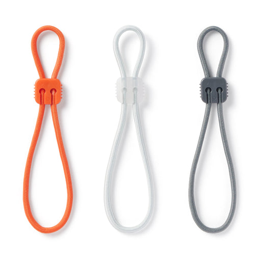 Rubber Tie-Down Strap 3 Pack - Orange, Light Gray, Dark Gray MUJI