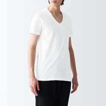 Side Seamless Jersey V-Neck T-Shirt MUJI