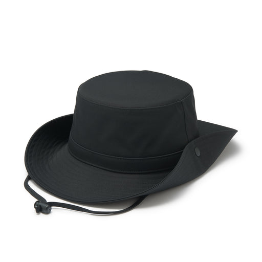 Water Repellent Sealing Taped Safari Hat Black MUJI