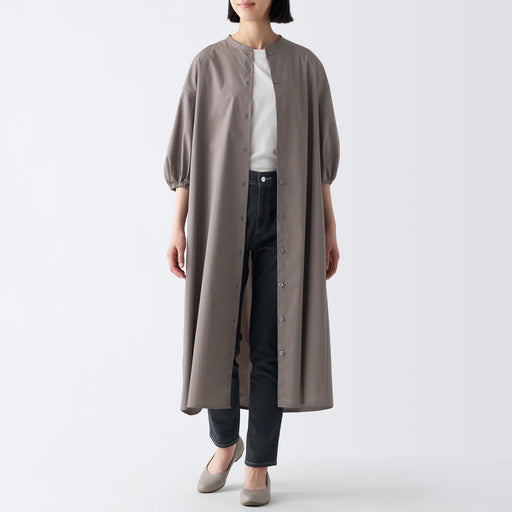 Women's Quick-Dry Broadcloth 3/4 Sleeve Dress MUJI