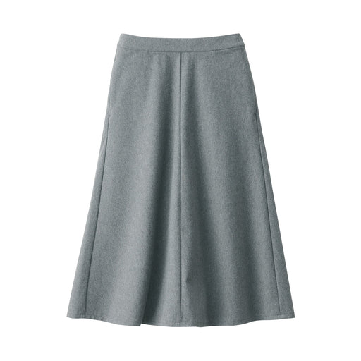Women's Stretch Brushed Flared Skirt Gray MUJI