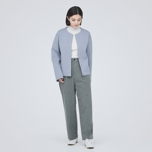 #wk 39 - Women's Stretch Brushed Tucked Pants BE1Q323A (jp store images) Gray MUJI