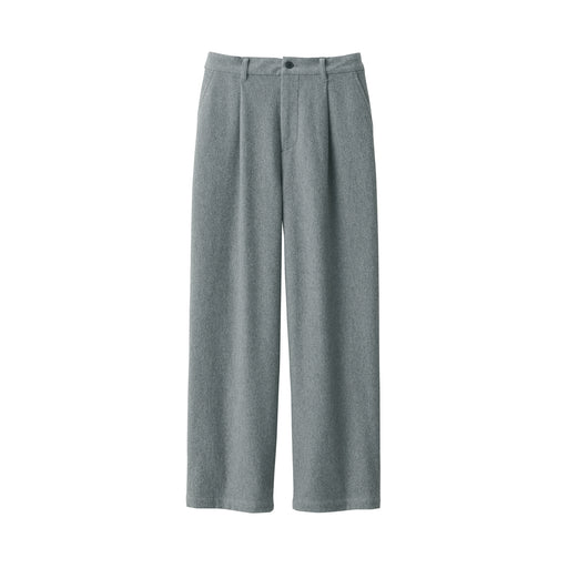 Women's Stretch Brushed Tucked Pants Gray MUJI