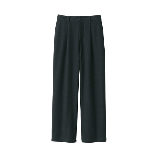 Women's Stretch Brushed Tucked Pants Dark Gray MUJI
