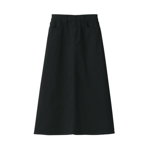 Women's Denim A-Line Skirt Black Black MUJI