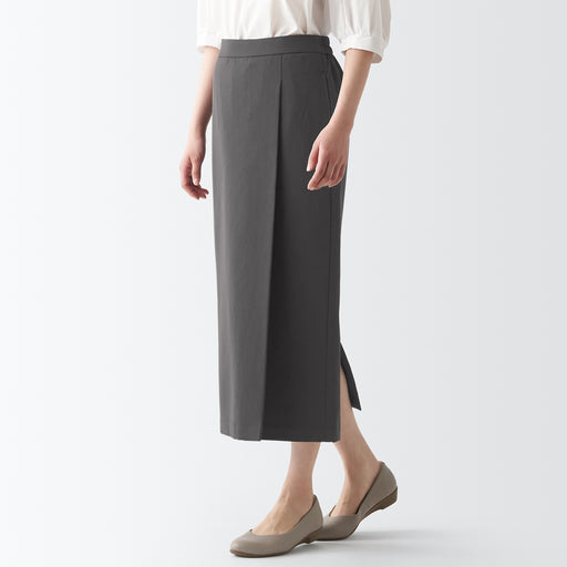 Women's Recycled Polyester Tucked Skirt MUJI