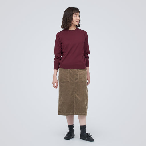 Women's Corduroy Narrow Skirt MUJI