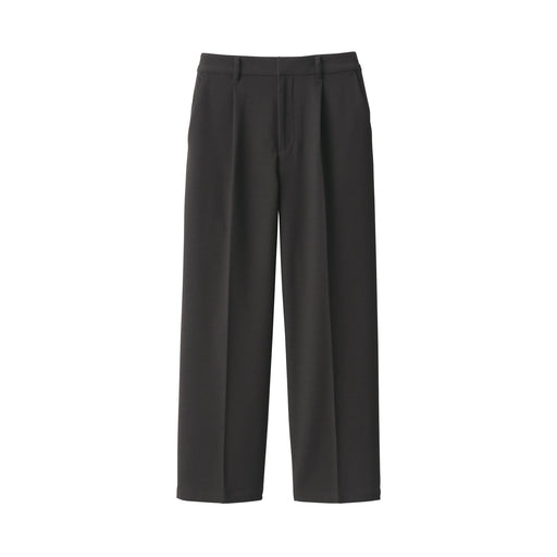 Women's Brushed Tuck Wide Pants Dark Brown MUJI